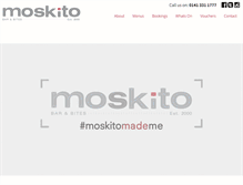 Tablet Screenshot of moskitoglasgow.com